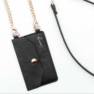 The Casery Black Crossbody Phone Pocket - Black